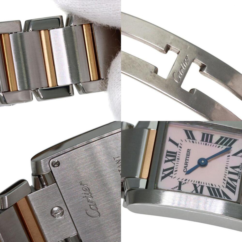 Cartier W51027Q4 Tank Francaise SM Watch Stainless Steel SSxK18PG Ladies CARTIER - Picture 9 of 11
